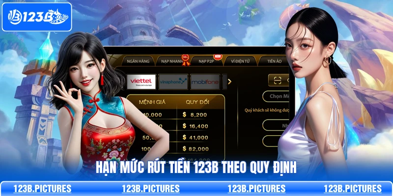 Hạn mức rút tiền 123B theo quy định